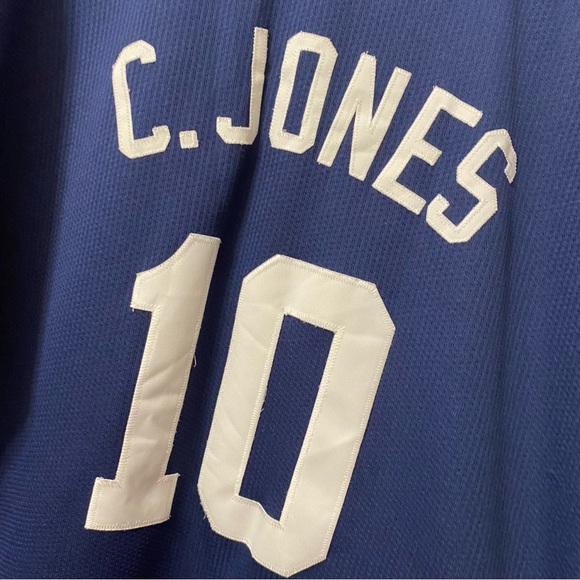 Vintage Starter Atlanta Braves Chipper C Jones 10 Jersey Baseball MLB 2XL Macau - Picture 9 of 15